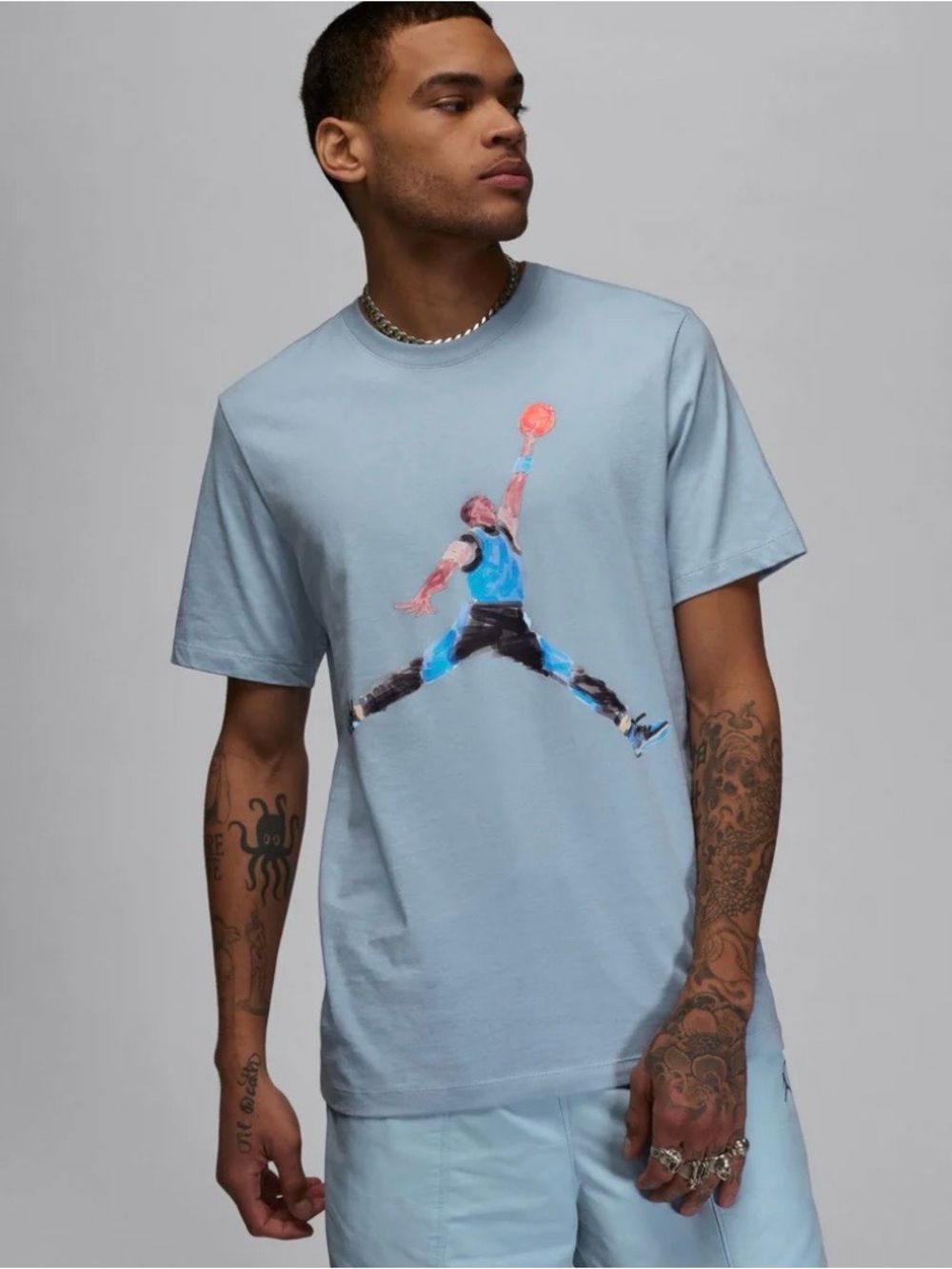 Jordan - Youth - Jumpman Watercolor Crew Tee - Blue